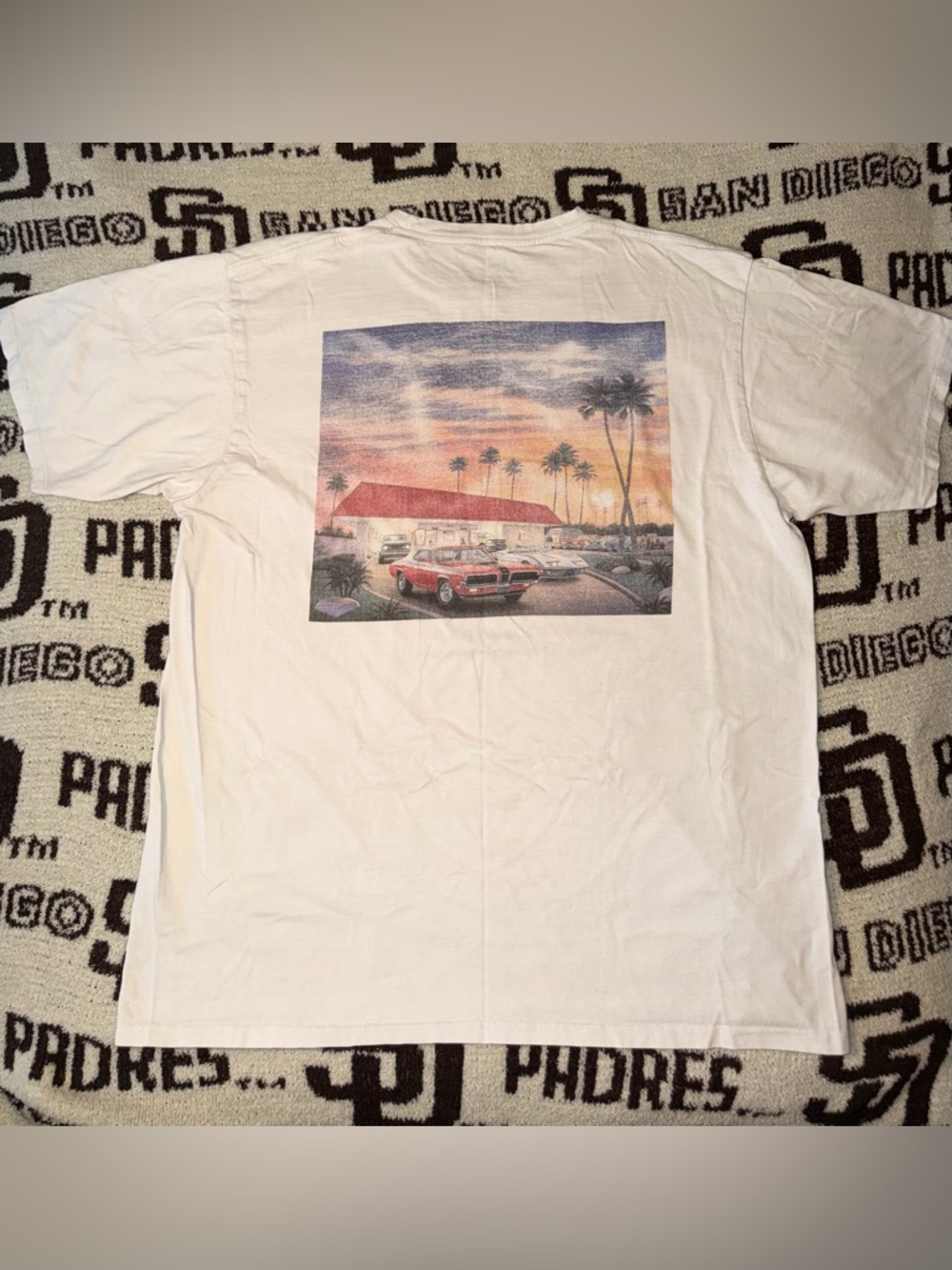 Vintage In N Out California White Graphic Short Sleeve T-Shirt / Tee Mens XL